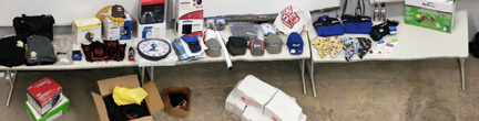 Welding Rodeo prize table.