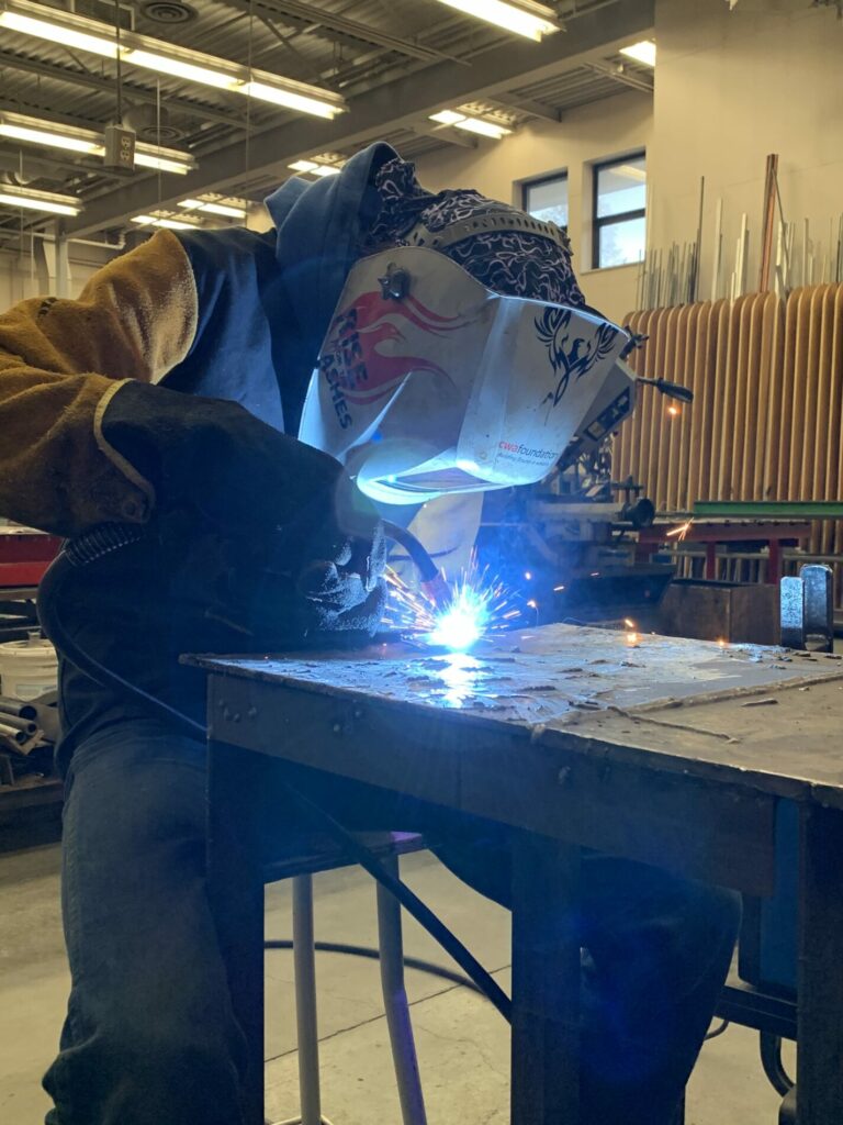 An LCSS student makes sparks fly.