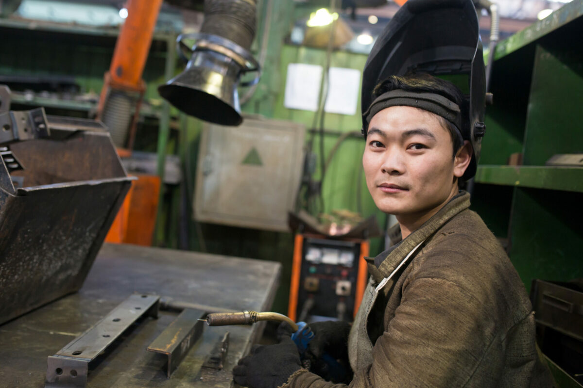 CWB Welding Foundation worker at factory