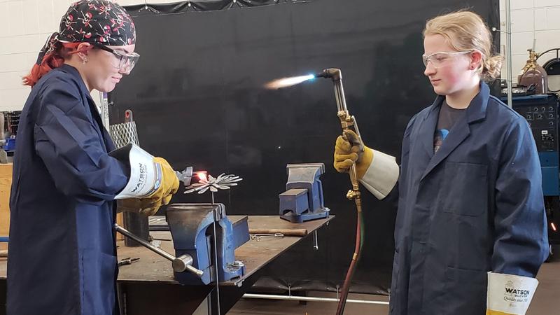 Petal to the Metal: girls take over Sask Polytech welding shop